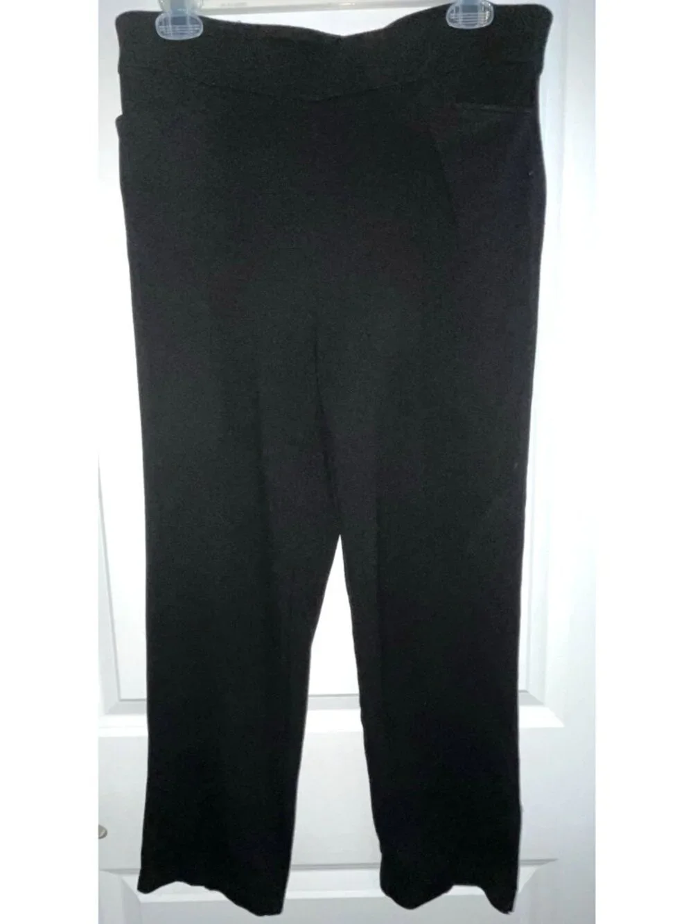 Chico’s Womens M 1 2 Piece Set Pull Up Pants Top Back White Comfort Casual - Picture 5 of 7
